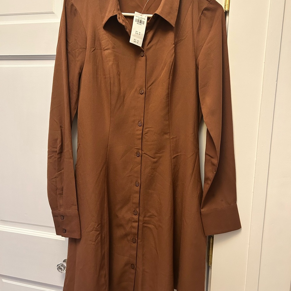 Abercrombie & Fitch Long Sleeve Brown Dress